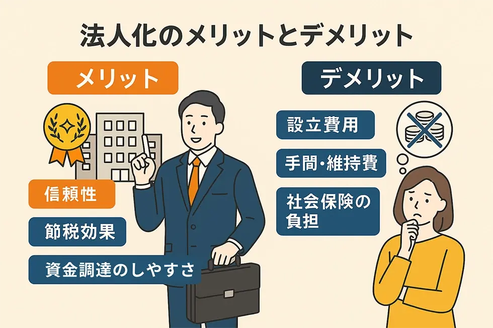 法人化のメリットとデメリット