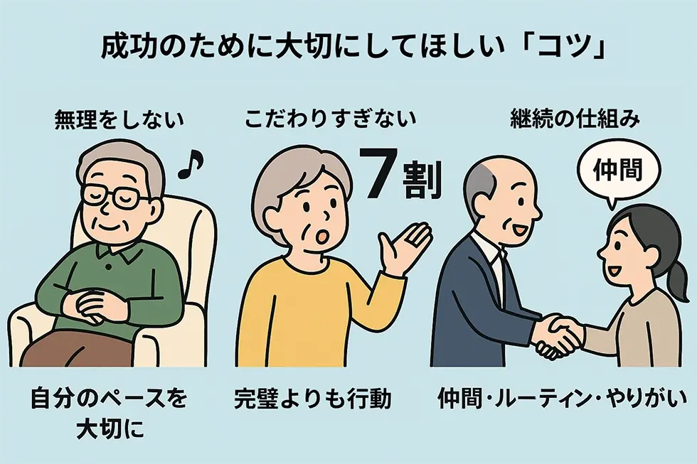 定年起業を成功させる3つのポイント