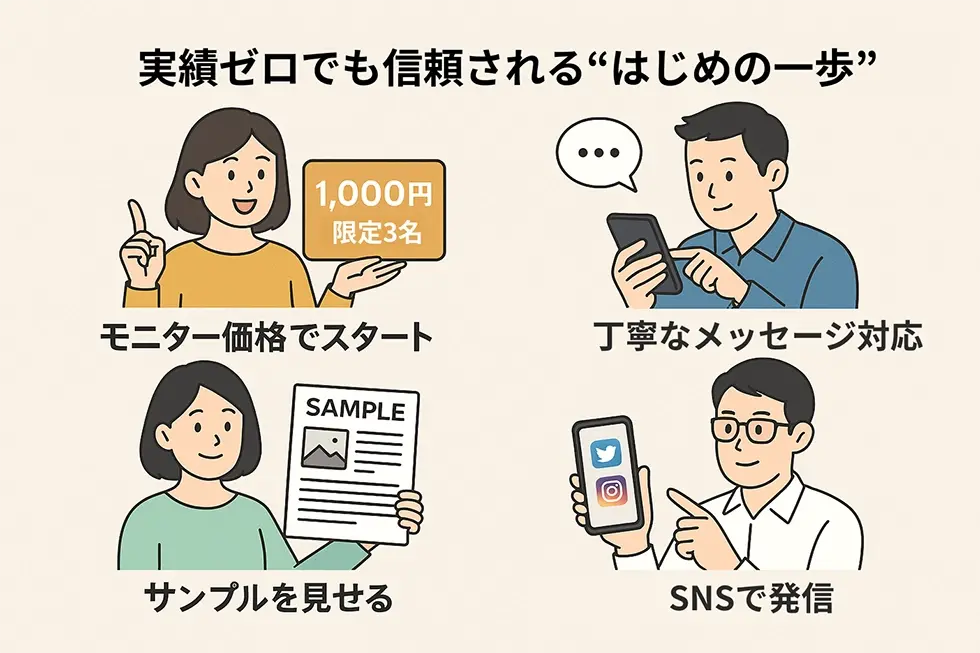 実績ゼロでも信頼される“はじめの一歩”