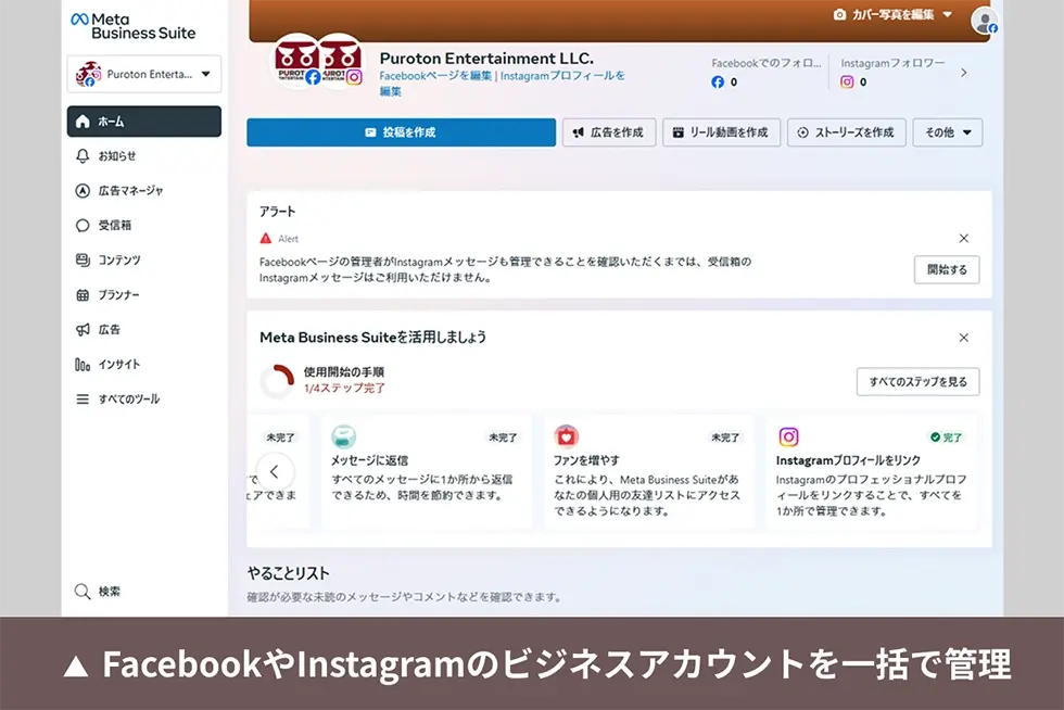 ビジネスマネージャのユーザー管理画面。広告アカウントにアクセスできる管理者をここで確認できます