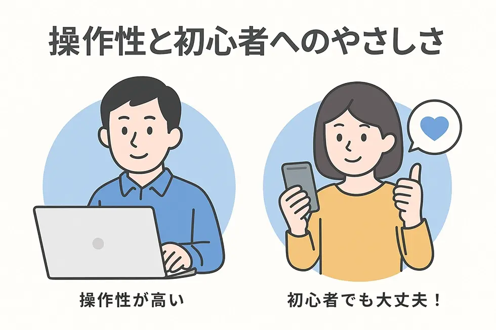 操作性と初心者へのやさしさ